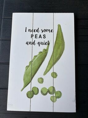 I Need Some Peas and Quiet Wall Art - Green Pea Design